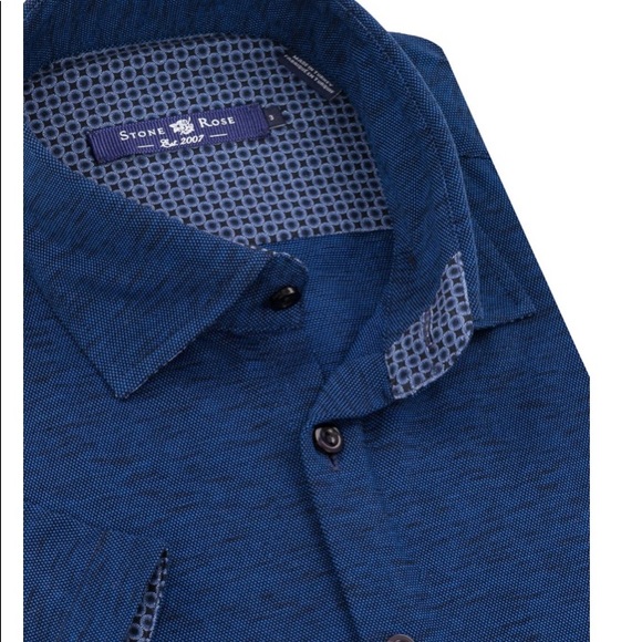 Hugo Boss Plummer 05 Slim Fit Bird's Eye Polo Blue - Picture 5 of 6